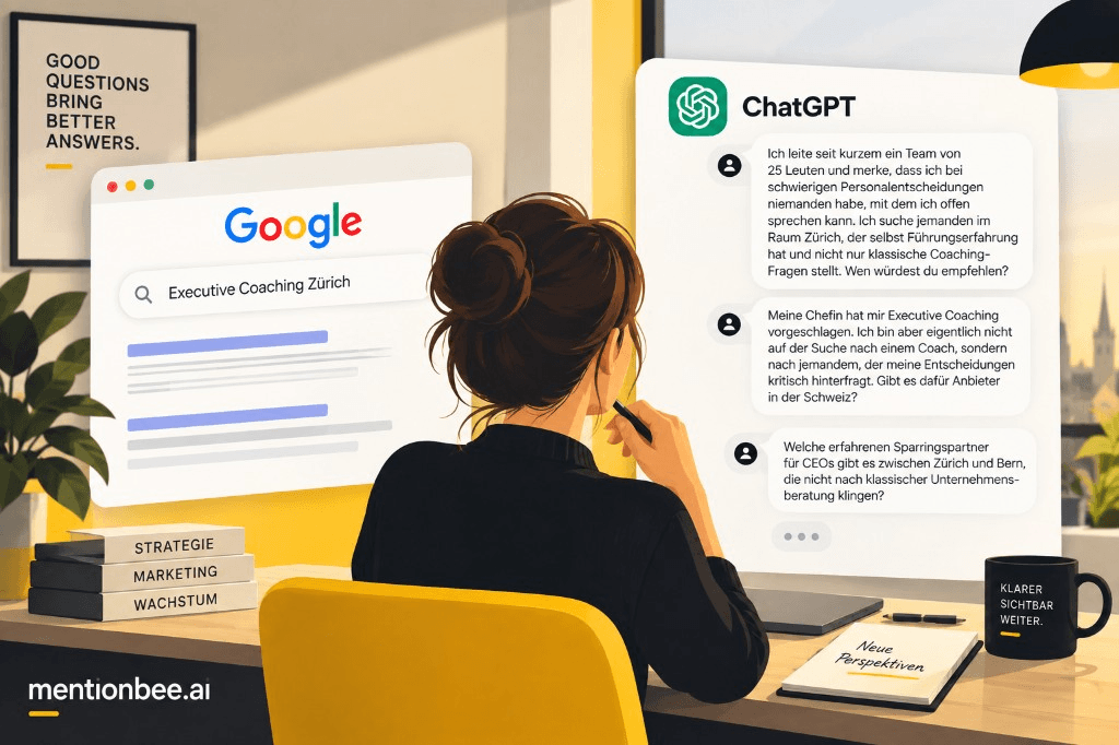 Google-Suche vs. ChatGPT-Konversation: Wie sich das Suchverhalten verändert und was das für AI Visibility bedeutet